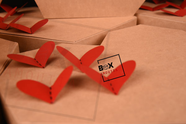 جعبه قلب برای ولنتاین - باکس کادو طرح قلب - نمای نزدیک