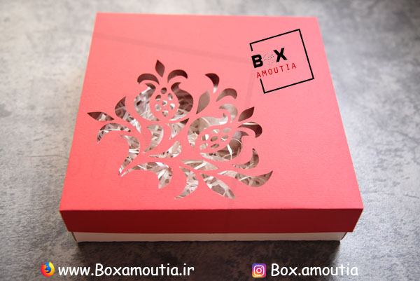 جعبه شیرینی شب یلدا (گل انار) - درب بسته